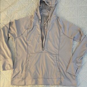 Athleta Gray Striped Hoodie